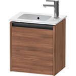 Duravit Ketho 2 fonteinkast met 1 deur 41x29.2x44cm links, met greep antraciet noten mat SW772102