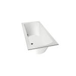 Xenz Lagoon ligbad - 170x75cm - met overloop - zonder afvoer - Acryl Wit SW102938