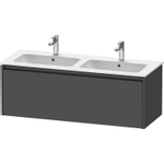 Duravit Ketho 2 wastafelonderbouwkast met 1 lade voor dubbele wastafel 128x48x44cm met greep antraciet grafiet mat SW772351
