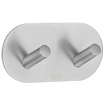 Smedbo Beslagsboden Handdoekhouder - 9.6x4.8x3.2cm - zelfklevend - RVS Geborsteld Edelstaal SW11018