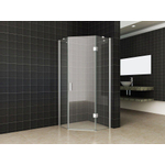 Wiesbaden Pento cabine met 1 draaideur 900 x 900 x 2000 x 8 mm nano helder glas/chroom SW102850