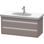 Duravit Ketho Wastafelonderkast 100x45.5x48cm Standaard greep met softclose spaanplaat Basalt Mat 0300544