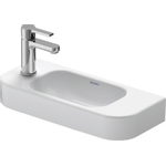 Duravit HappyD 2 fontein met overloop met kraangat links 50x22cm met wondergliss wit SW54281