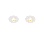 QAZQA Ulo Inbouwspot - set van 2 - 8.2x8.2cm - incl. LED - 3 staps dimbaar - IP44 - rond - mat wit SW1210158