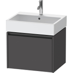 Duravit Ketho 2 wastafelonderbouwkast met 1 lade 58.4x46x44cm met greep antraciet grafiet mat SW772997
