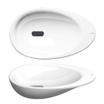 Clou First fonteinkom 36x21.8cm zonder kraangat met plug Keramiek Wit SW9268