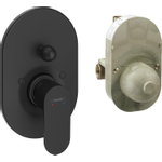 Hansgrohe Rebris s eengreeps inbouw badmengkraan set mat zwart SW803145