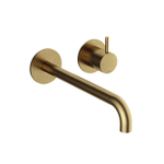 Hotbath Cobber Afbouwdeel - voor wastafelkraan - 25cm uitloop - Living colours - Geborsteld Messing SW1117805