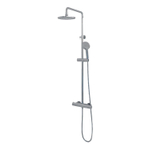 Brauer Chrome Edition Regendoucheset opbouw - hoofddouche 20cm - glijstang - handdouche rond 3 standen - gladde knoppen - chroom SW397974