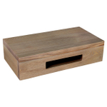 Differnz fonteinplank 40x25x10cm rechthoek met handdoekhouder Bruin eiken SW642467