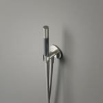 Hotbath Cobber M440 staafhanddouche met wandsteun en uitlaat en doucheslang 150cm nikkel geborsteld SW74192