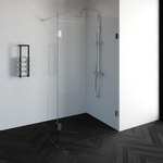 BRAUER Create Inloopdouche - 120x200cm - profielloos - 40cm - draaibare zijwand - antikalk - 8mm veiligheidsglas - chroom SW223926