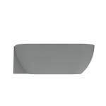 Arcqua Havana Halfvrijstaand Bad - 170x80cm - links - mat grijs SW1224200