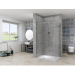 Van Rijn Products ST08 Vaste wand 1385-1405 x 2000mm 8 mm Helder glas incl. Glasbehandeling RVS muurprofiel SW956397