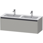 Duravit Ketho 2 wastafelonderbouwkast met 1 lade voor dubbele wastafel 128x48x44cm met greep antraciet betongrijs mat SW772191