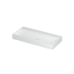 INK United wastafel - 100x45x11cm - 1 wasbak - 0 kraangaten - porselein wit glans SW207334
