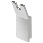 Haceka Aline Handdoekhaak - dubbel - geborsteld alluminium SW654138