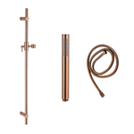 Fortifura Calvi glijstangset met staafhanddouche, metalen doucheslang Geborsteld koper PVD SW1239443