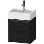 Duravit Ketho 2 wastafelonderbouwkast met 1 deur 43.4x33.8x44cm links, met greep antraciet eiken zwart mat SW772841