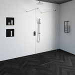 BRAUER Create Inloopdouche - vrijstaand 100x200cm - profielloos - antikalk - 8mm veiligheidsglas - chroom SW224082