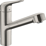 Hansgrohe M42 M427-H150 1-gats keukenkraan m. uittrekbare handdouche m. 120° draaibare uitloop RVS SW241709