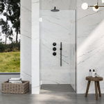 Saniclass Neptune 5000 Douchedeur - 95x200cm - profielloos veiligheidsglas - anti kalk - chroom SW771