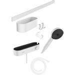 Hansgrohe Wallstoris set thermostaat+handdoucheset+korf+wisser mat wit SW651240