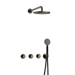 Hotbath Cobber IBS70 Regendoucheset inbouw - 38.5cm wandarm - 20cm ronde hoofddouche - 3 standen handdouche - verouderd ijzer SW677616