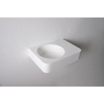 Ideavit Solidbrio Fontein 45x33x14cm rechthoek 0 kraangaten 1 wasbak Solid surface wit SW85930