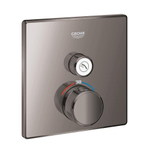 Grohe Grohtherm SmartControl Inbouwthermostaat - 2 knoppen - vierkant - hard graphite SW484559