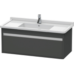 Duravit Ketho Wastafelonderkast 100x45.5x41cm 1 lade Standaard greep met softclose spaanplaat Grafiet Mat 0300509