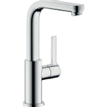 Hansgrohe Metris S wastafelkraan met hoge draaibare uitloop met klikwaste chroom 0450783