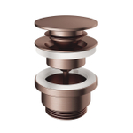 Hotbath Pal clickplug met schroef rond koper geborsteld PVD SHOWROOMMODEL SHOW21943