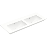 Villeroy en Boch Venticello meubelwastafel dubbel zonder kraangat 130x50cm met overloop wit 1025104