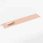 Mondiaz EDEN Fontein - 120x23x0.9cm - wasbak Links - zonder kraangaten - voor toiletmeubel - Solid surface - Rosee SW1025906