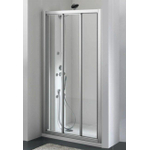 Plieger Economy schuifdeur 90x185cm (afstelbaar van 88 tot 94cm) aluminium profiel en druppel acrylglas 4283010