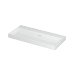 INK Urban wastafel - 100x45x8cm - 1 wasbak - 2 kraangaten - porselein wit glans SB0201081