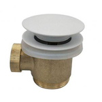 Wiesbaden Caral clickwaste afvoerplug vrijstaand bad 1 1/2" glans wit SW545103