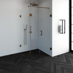 BRAUER Create douchecabine vierkant 3-delig 100x100cm profielloos met antikalk en 8mm veiligheidsglas koper SW486571