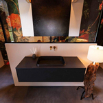 MONDIAZ ERIN Badkamermeubelset - 120cm - Urban - 1 lade - wasbak midden - 0 kraangaten - Urban SW696892