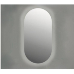 INK SP27 Spiegel - 60x3x120cm - LED onder en boven colour changing - dimbaar - Spiegelverwarming - ovaal - zonder kader - aluminium Spiegel SW798459