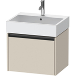 Duravit Ketho 2 wastafelonderbouwkast met 1 lade 58.4x46x44cm met greep antraciet taupe supermat SW773128