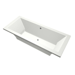 Xenz Society ligbad - 190x80cm - met overloop - zonder afvoer - Acryl Edelweiss mat SW103097