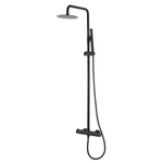 Wiesbaden 304 thermostatische regendoucheset opbouw mat zwart SW373491