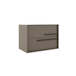 Adema Prime Essential Wastafelonderkast - 99.5x55x45.5cm - 2 lades - Standaard greep - MDF - taupe SW892724