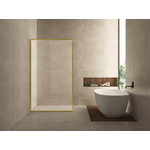 Wiesbaden Square inloopdouche 1000 x 2000 x 8 mm nano helder glas/geborsteld messing SW1137124