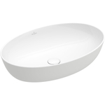 Villeroy & Boch Artis opzetwastafel ovaal 61x41cm zonder overloop ceramic+ wit 1025295
