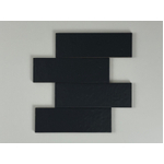 Equipe Cerámicas Kalma wandtegel - 6x18.6cm - Mercury mat (antraciet) SW1159395