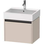 Duravit Ketho 2 wastafelonderbouwkast met 1 lade 58.4x46x44cm met greep antraciet taupe mat SW772823