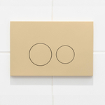 QeramiQ Push Bedieningsplaat - voor Geberit UP320 inbouwreservoir - dualflush - ronde knoppen - kunststof beige OUTLETSTORE STORE33873